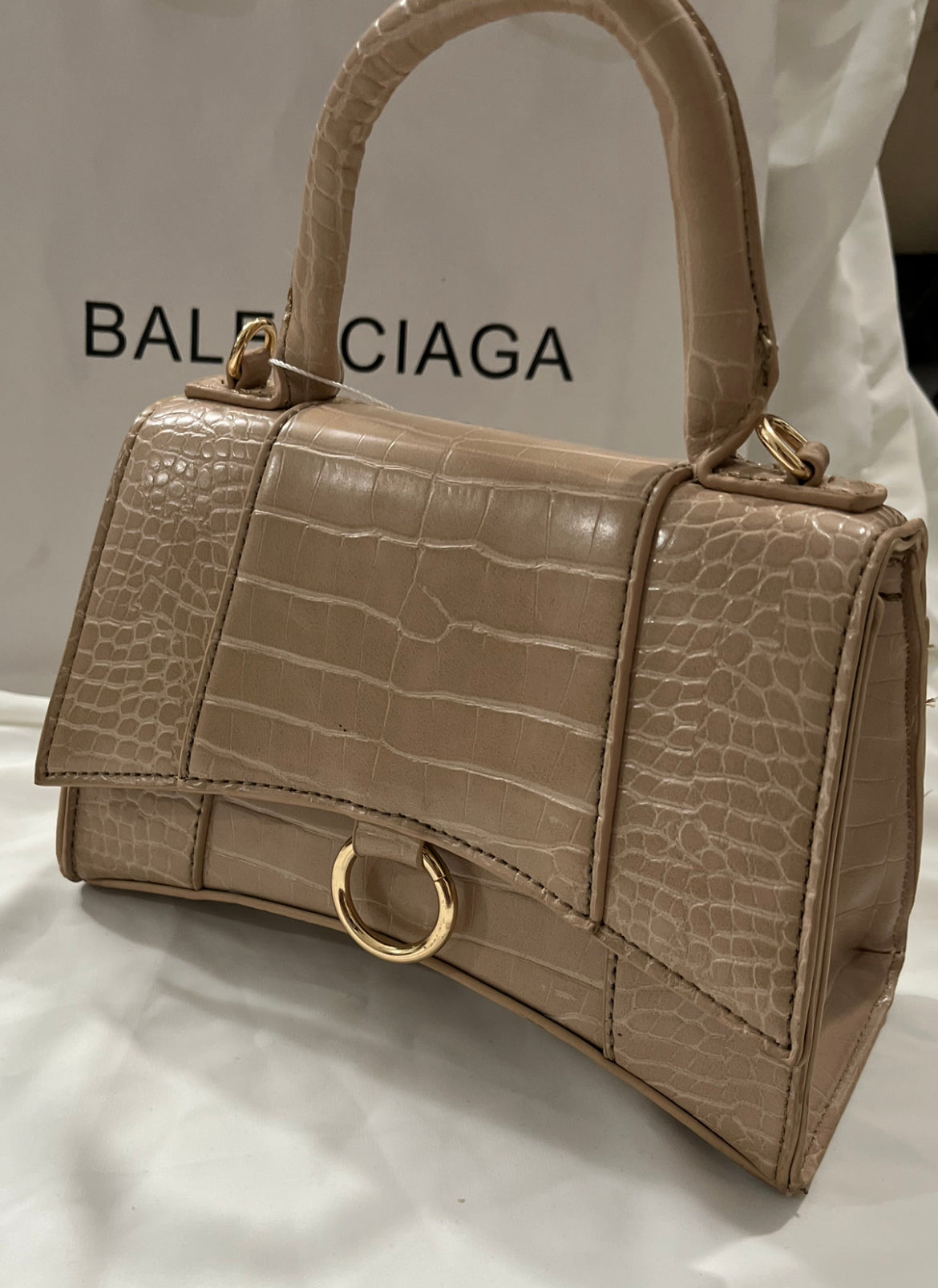 Beige CROCO BAG