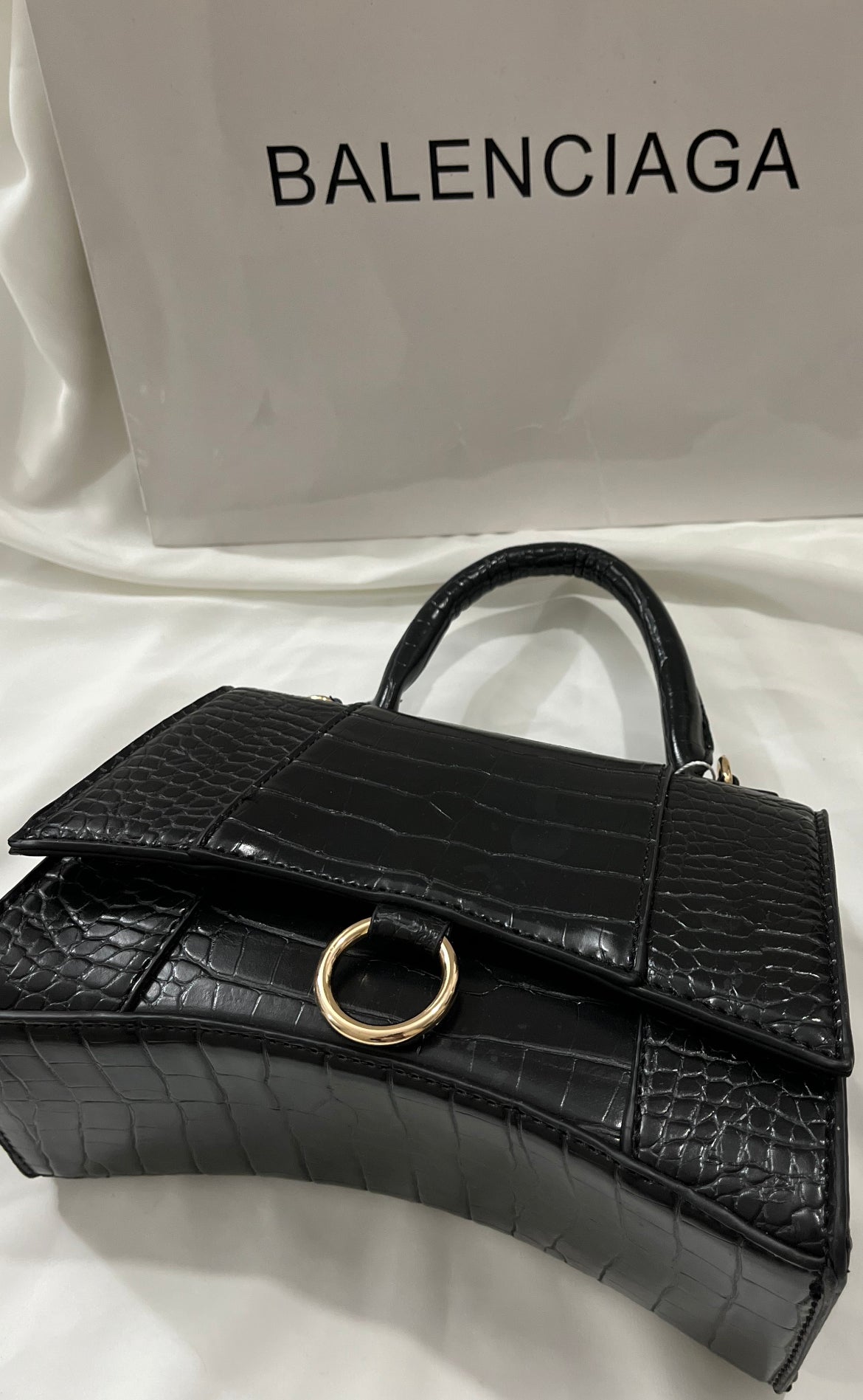 BLACK CROCO BAG