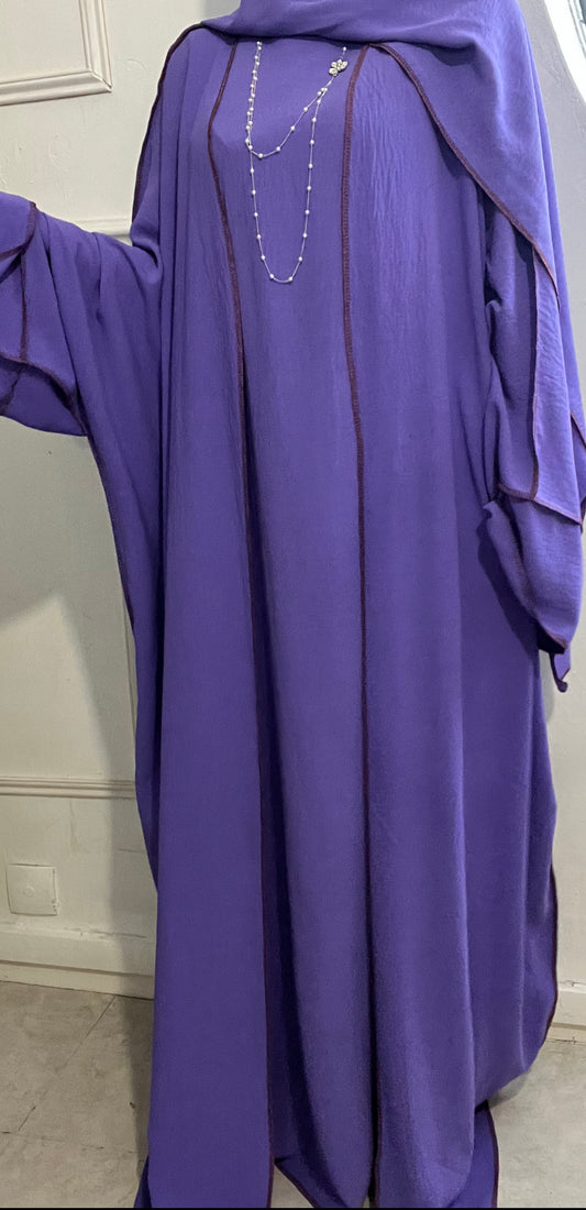 ABAYA QATAR 3 pieces purple