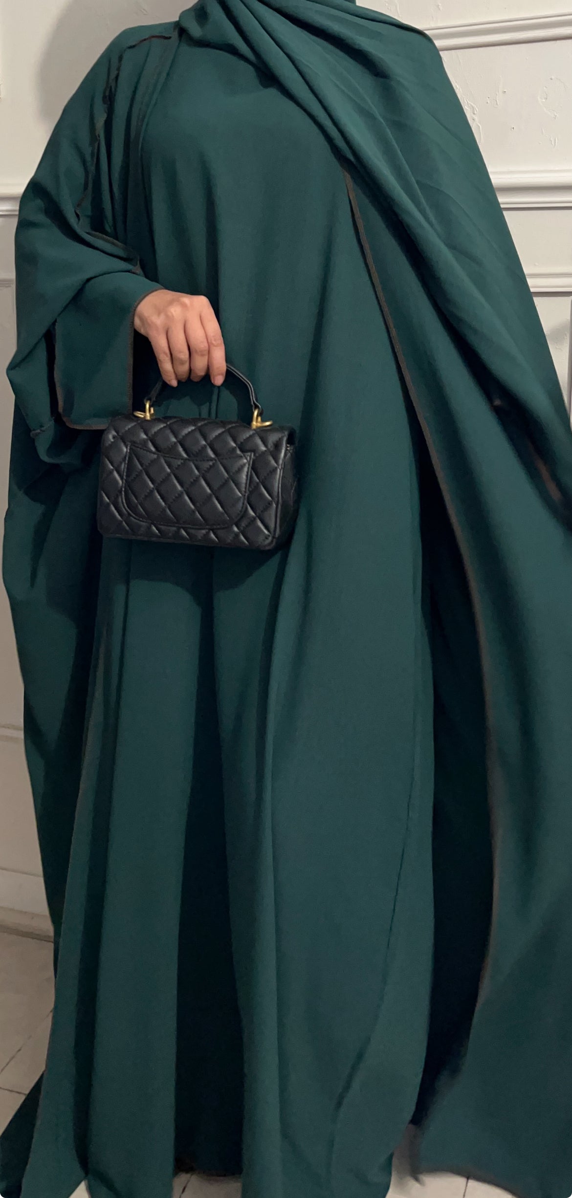 ABAYA QATAR 3 pieces GREEN