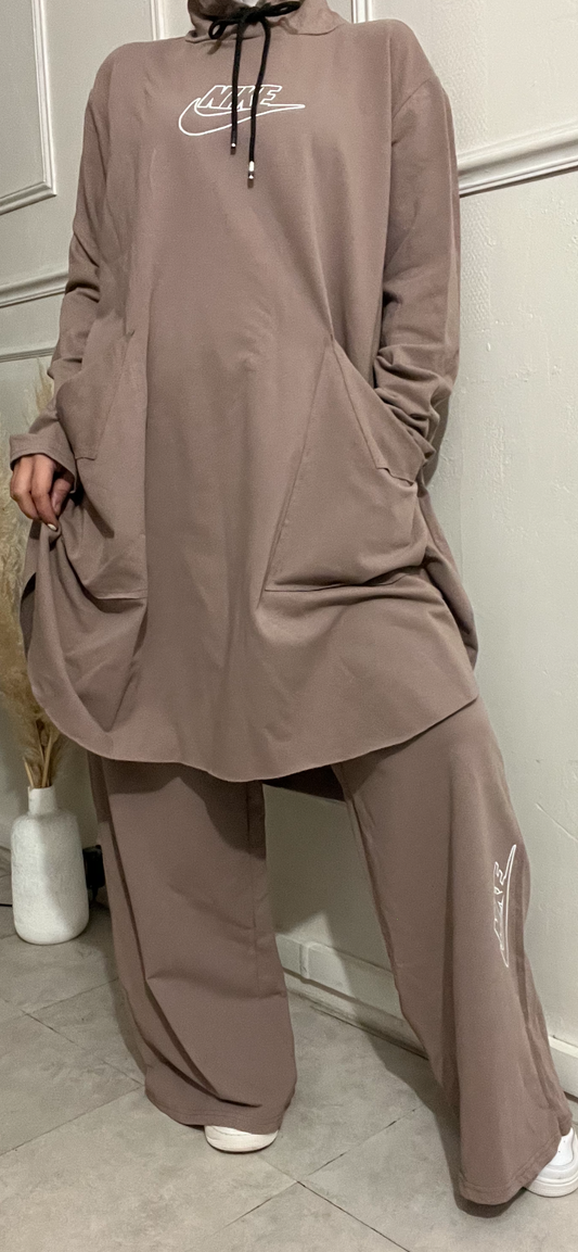 ENSEMBLE LOVA TAUPE ( big size)