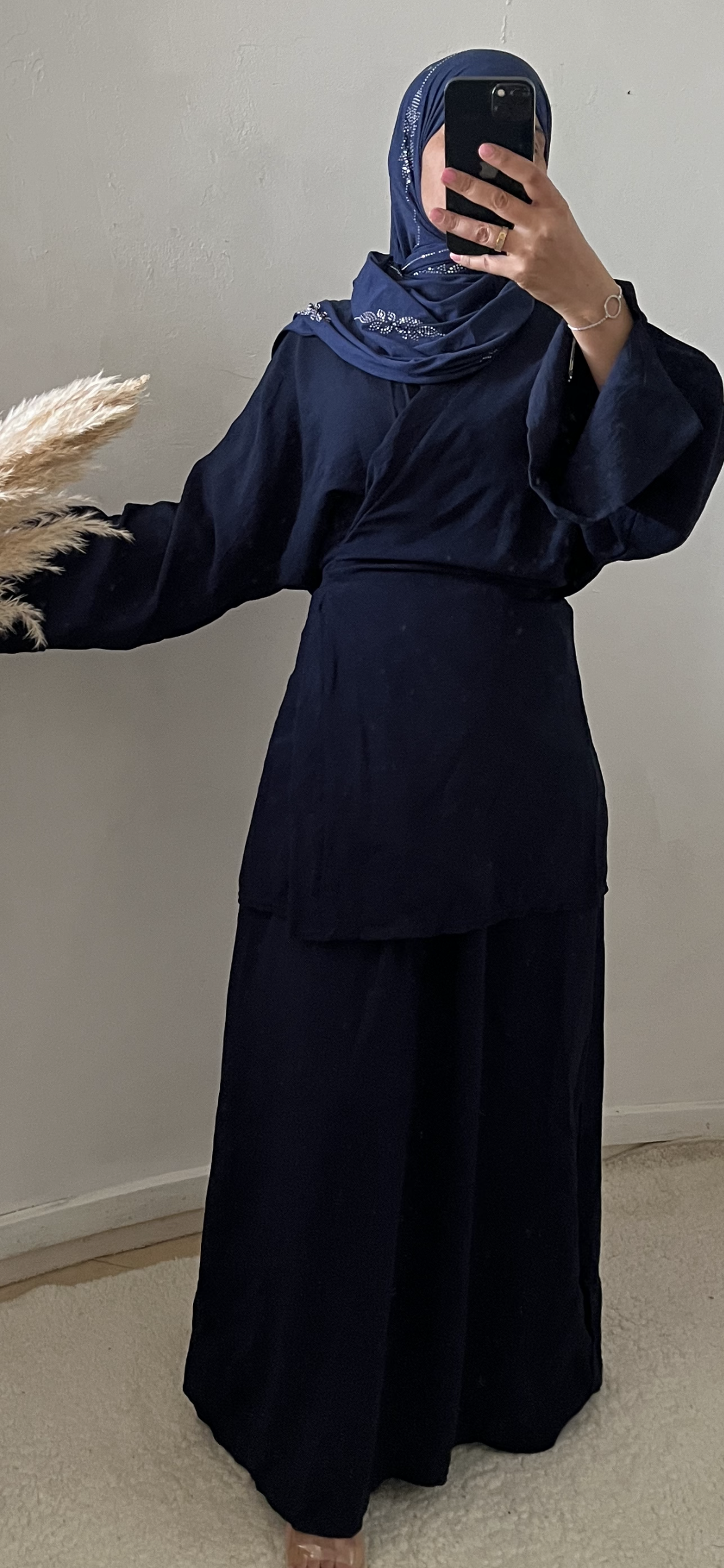 SET SAHRAOUI NAVY BLUE SKIRT