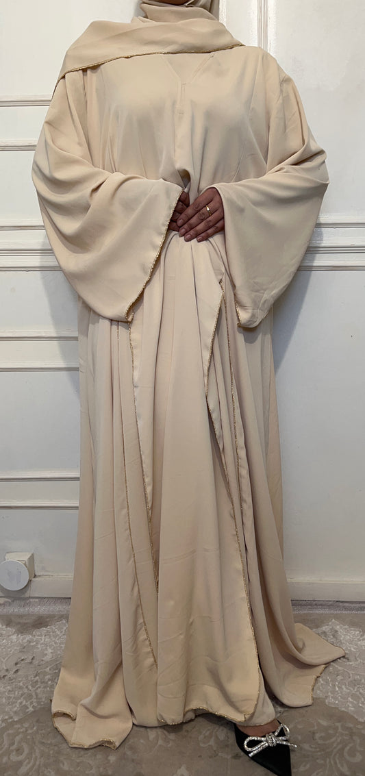 ABAYA NOOR 3 pieces BEIGE