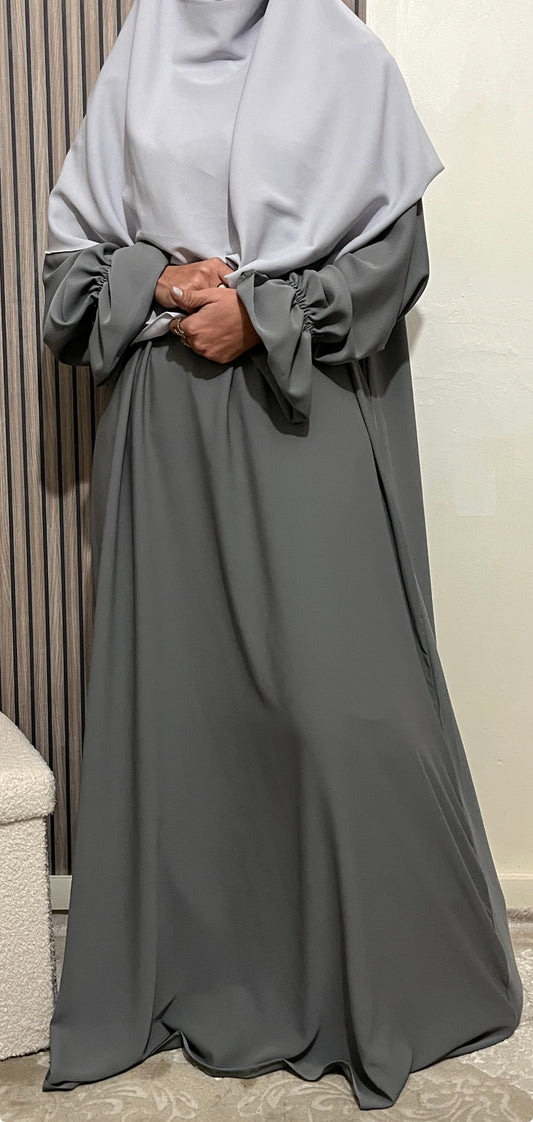 ABAYA TULIPE GRIS