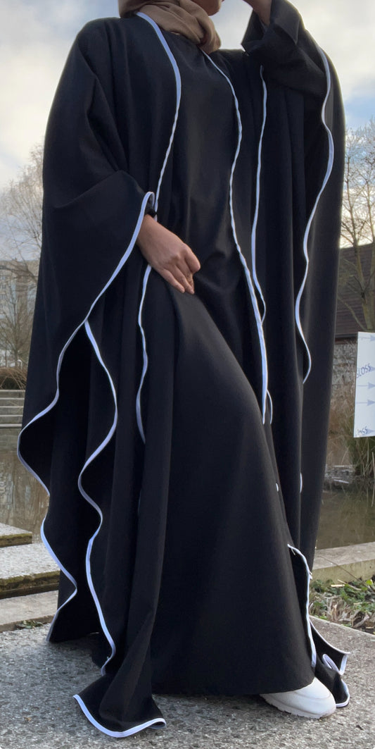 ABAYA QAMAROUNE NOIR