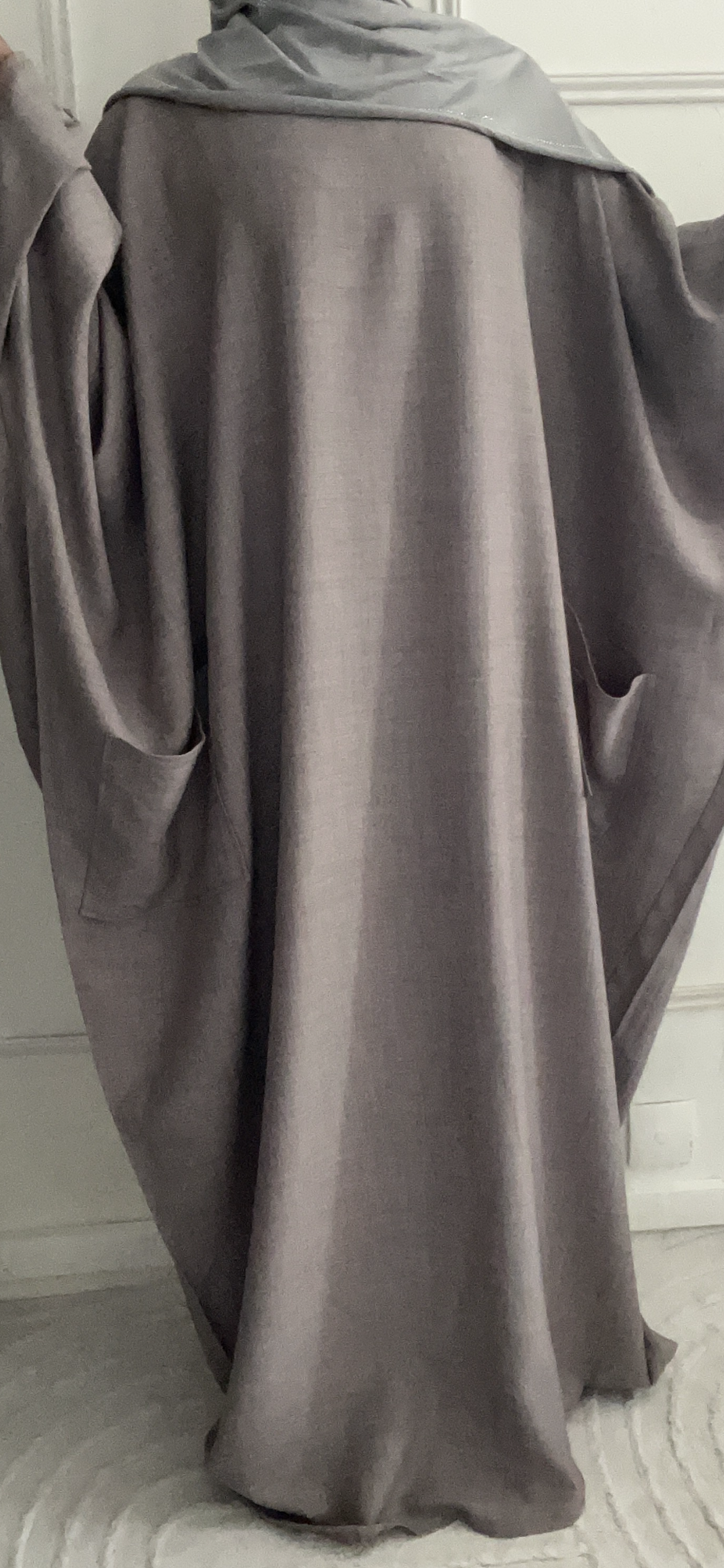 ABAYA LIN TAUPE