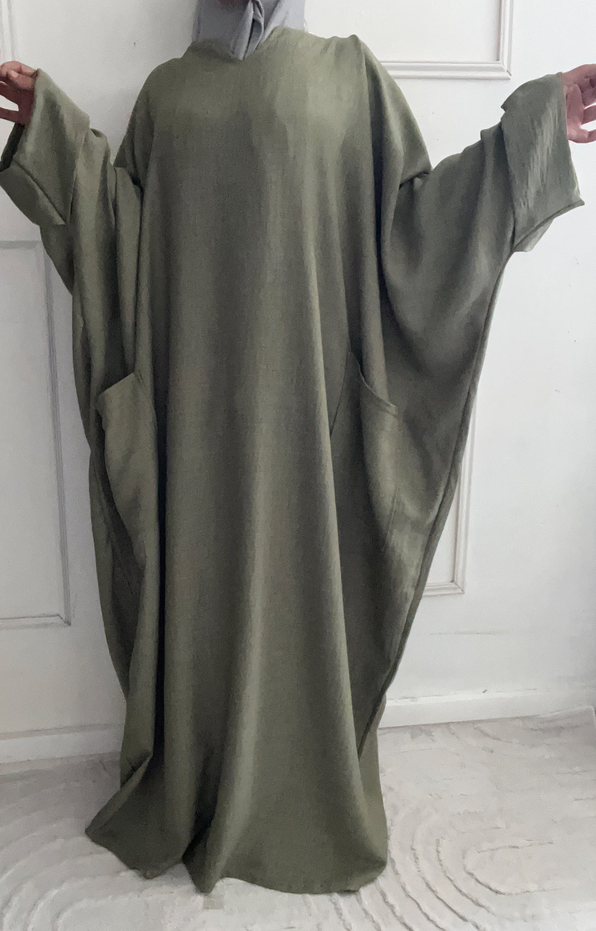 KAKI LINEN ABAYA