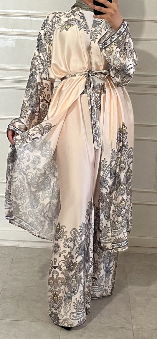 beige KIMONO SET