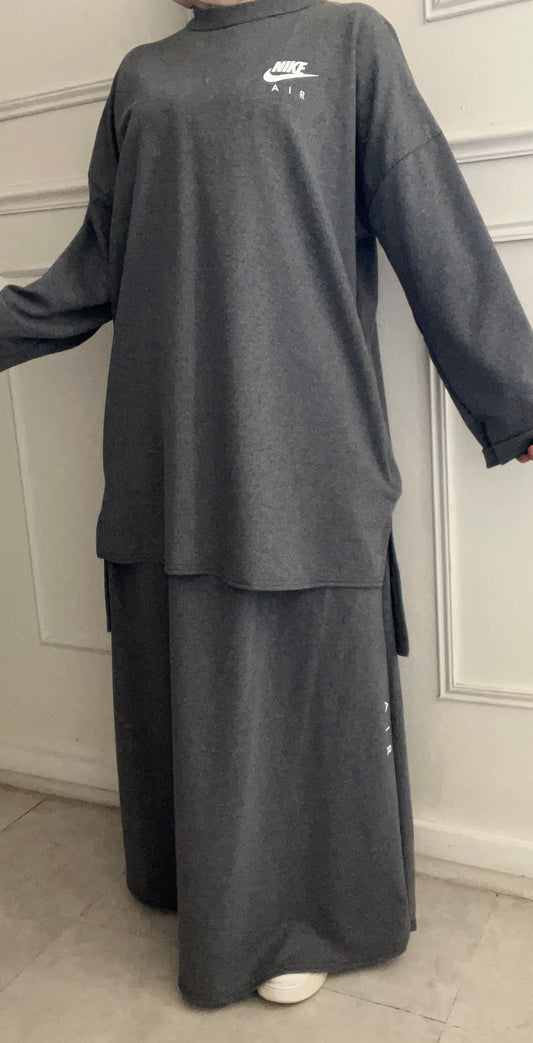 ENSEMBLE COZY GRIS FONCE