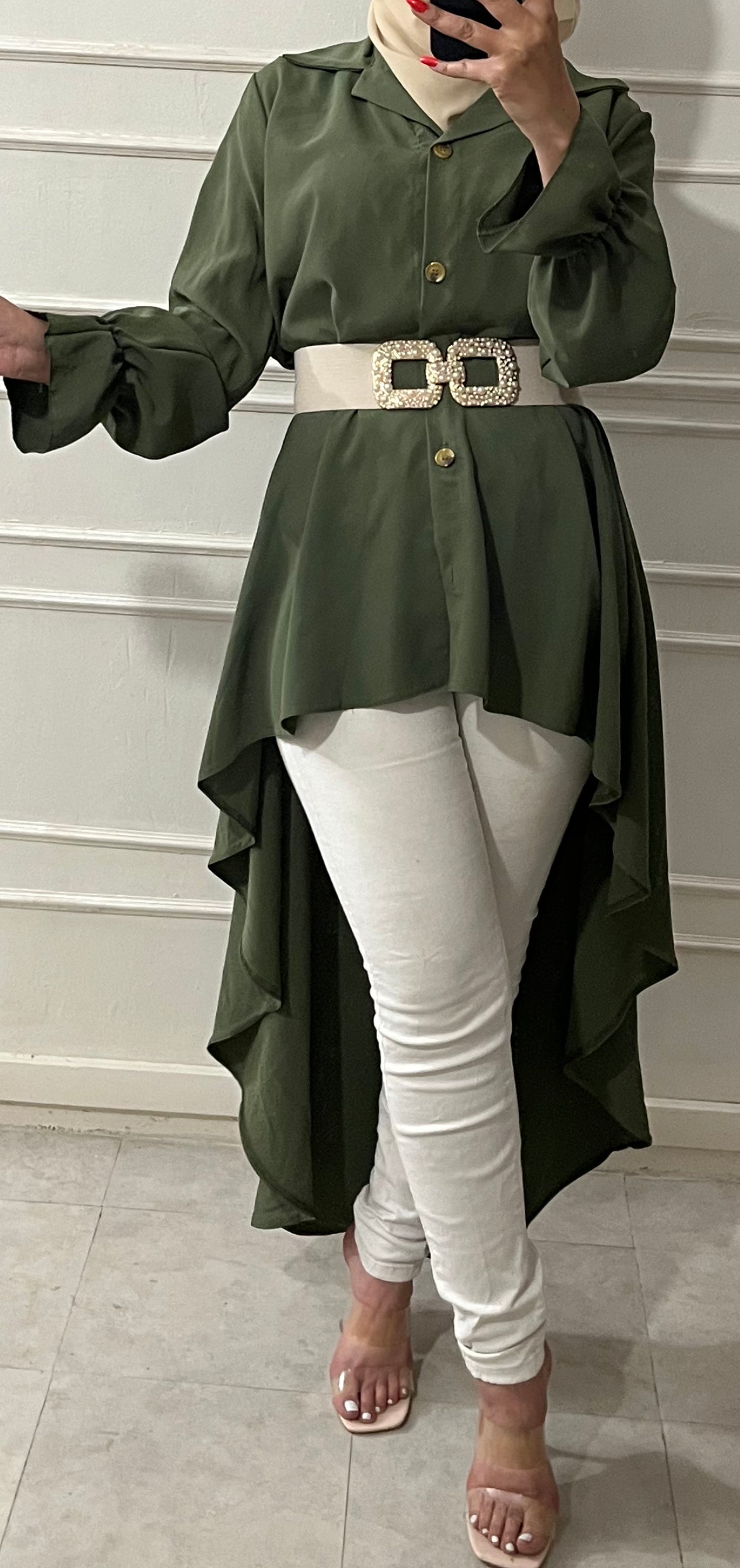 KHAKI CAFTAN TUNIC