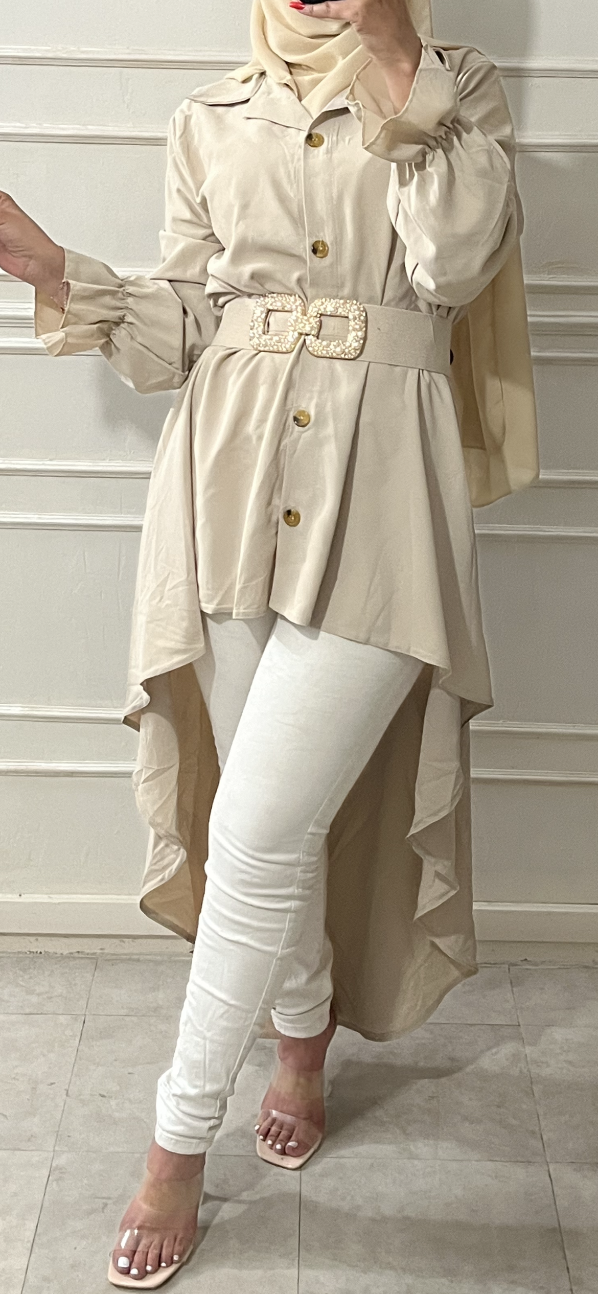 BEIGE CAFTAN TUNIC