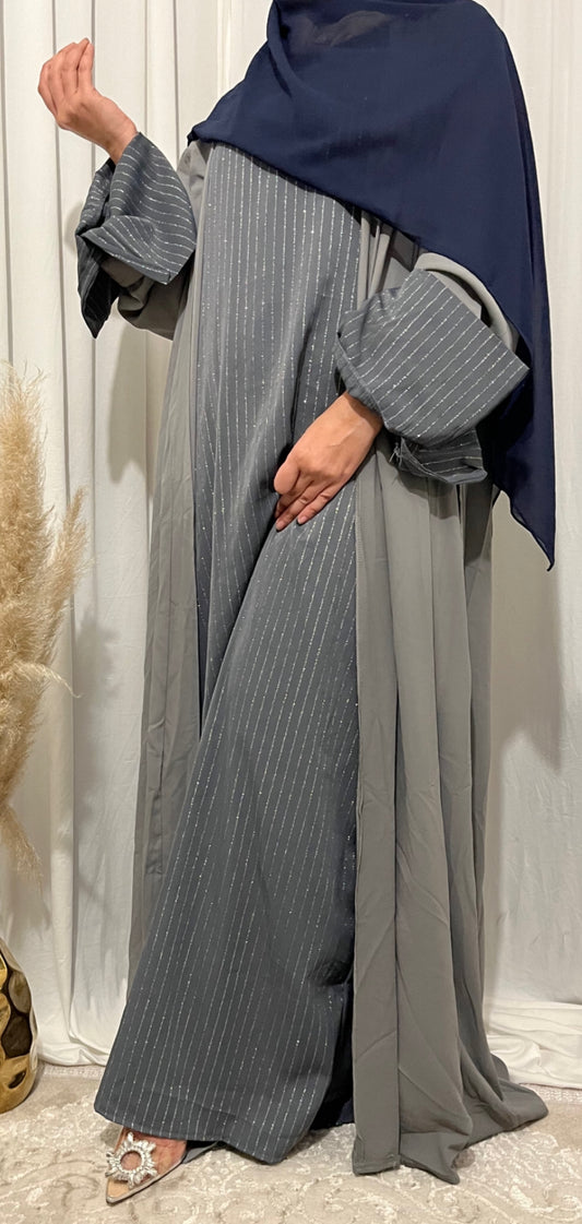 ABAYA BLING GRIS