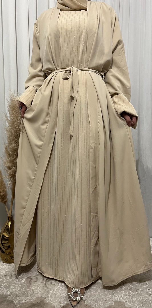 ABAYA BLING BEIGE