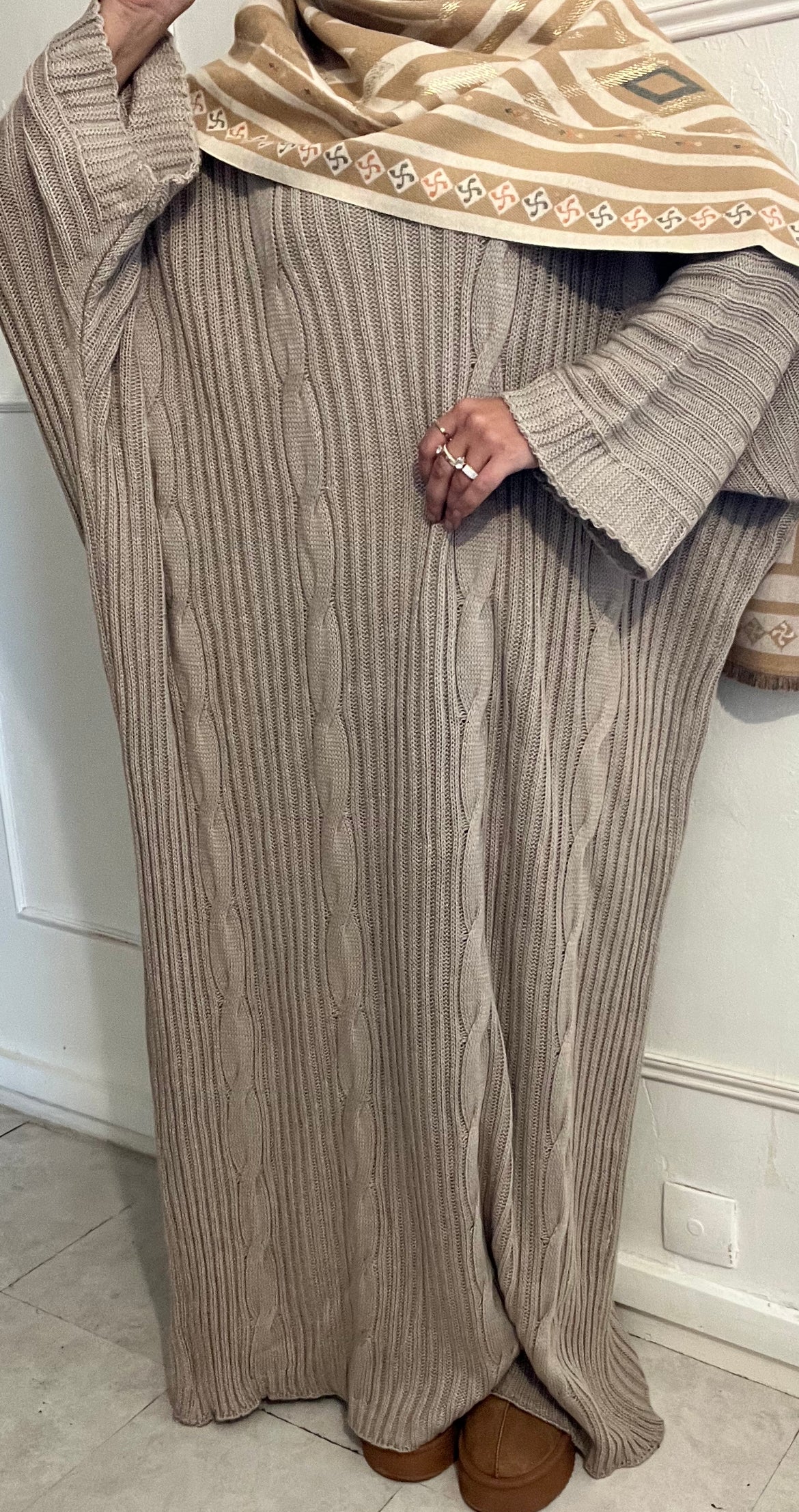 ABAYA PULL SOHA TAUPE