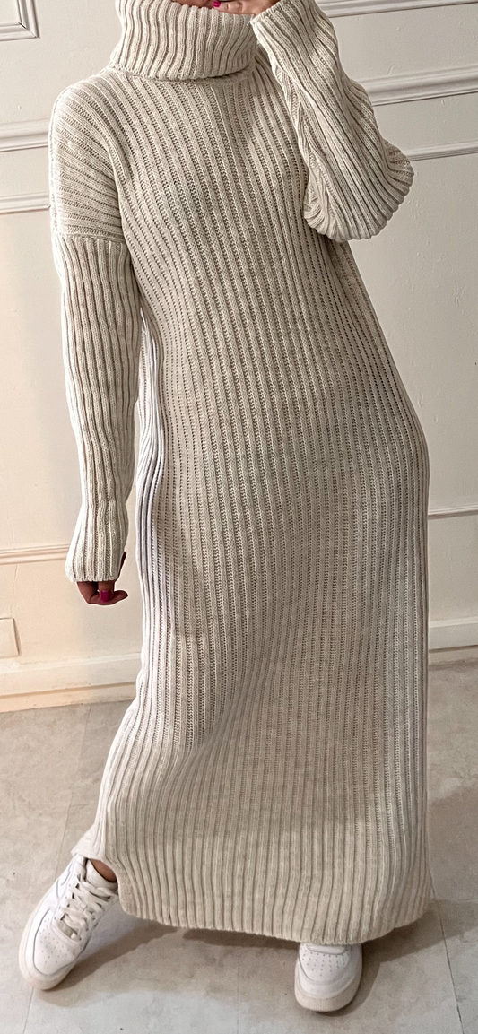 RAKEL SWEATER DRESS beige