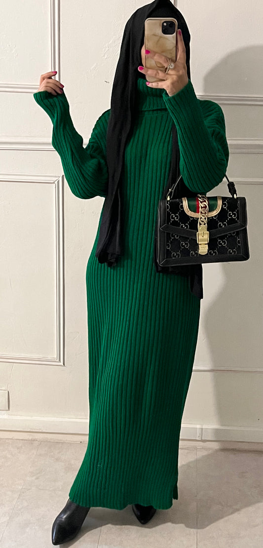 RAKEL SWEATER DRESS green