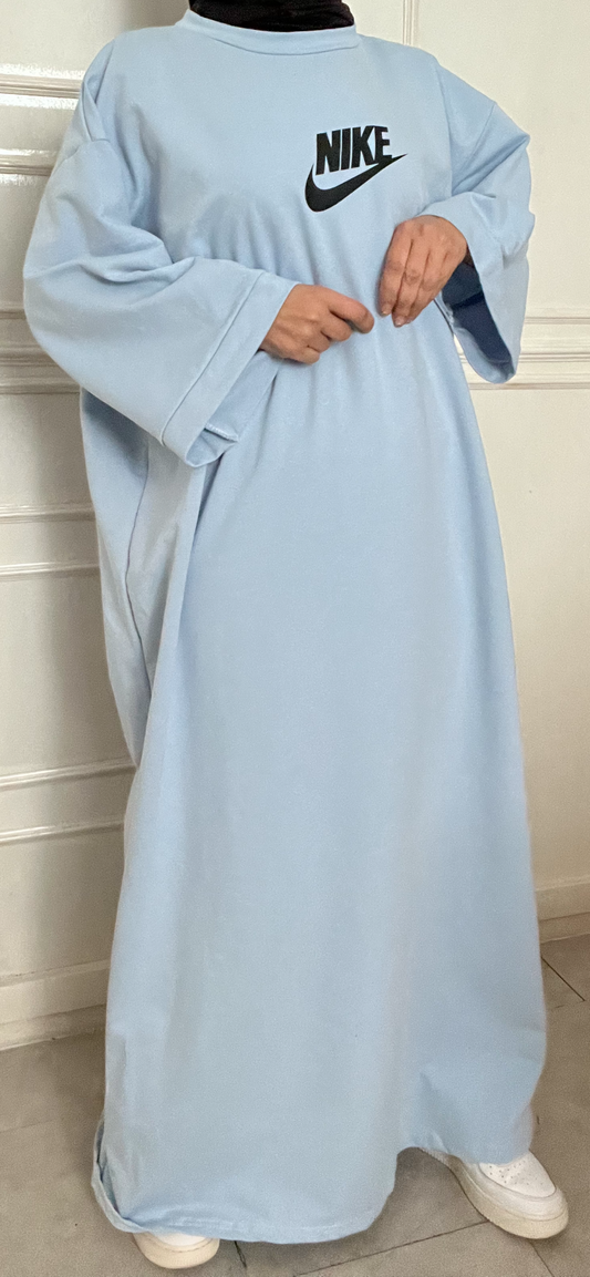 SKY BLUE TSHIRT DRESS