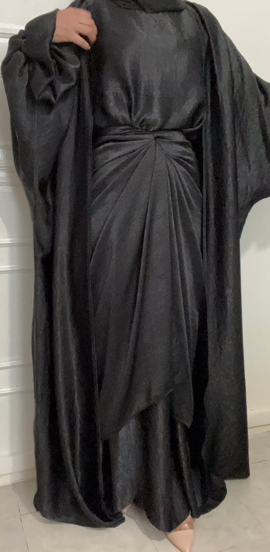 ABAYA JIWAD 3 piece noir