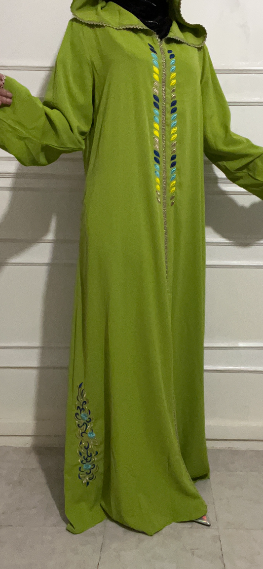 MOROCCAN EMERALD CAFTAN