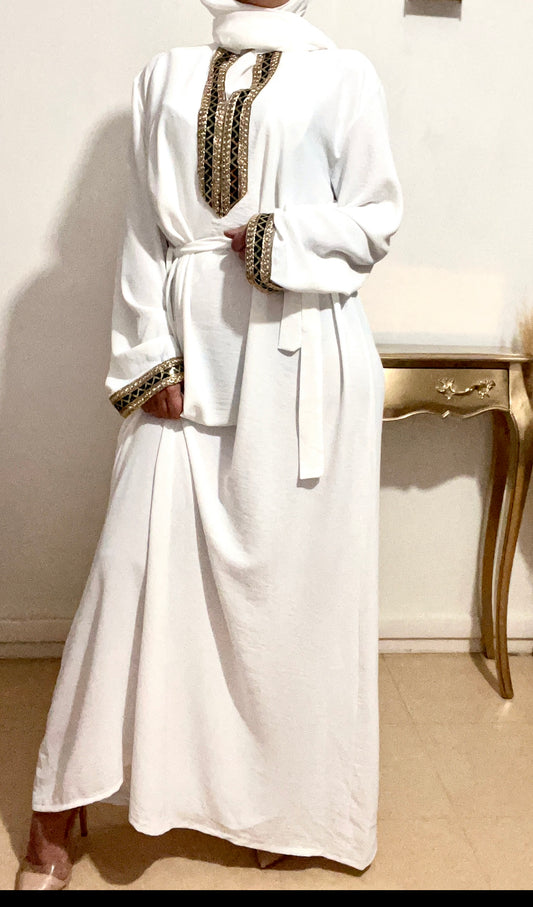 abaya orient blanche