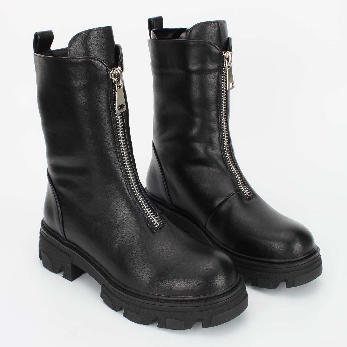 BOTTINES ZIP NOIR