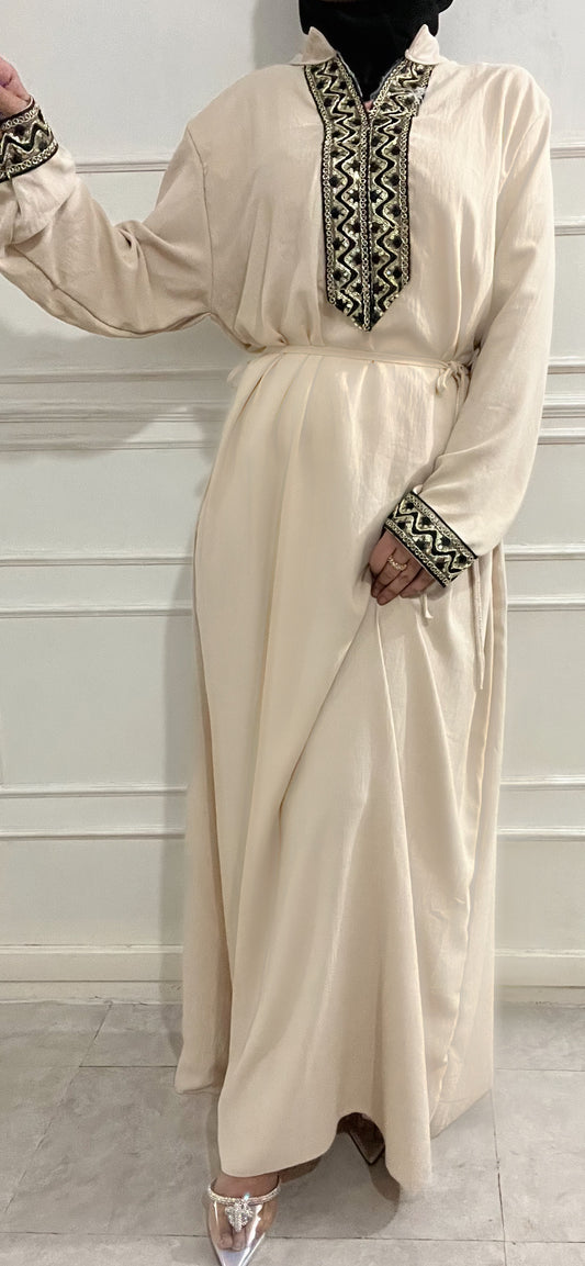 ORIENTAL BEIGE ABAYA