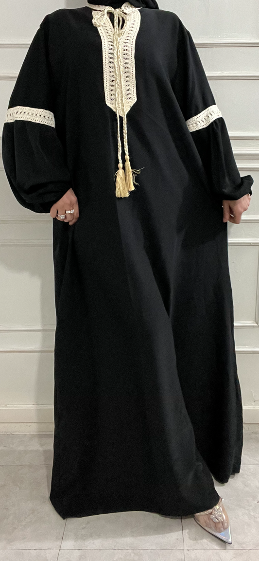 ABAYA MERE FILLE BERBÈRE BLACK