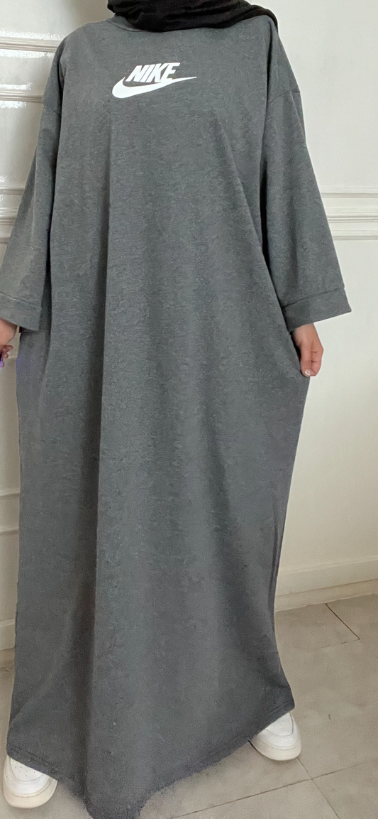 CHINESE GRAY TSHIRT DRESS