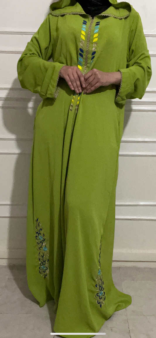 MOROCCAN EMERALD CAFTAN