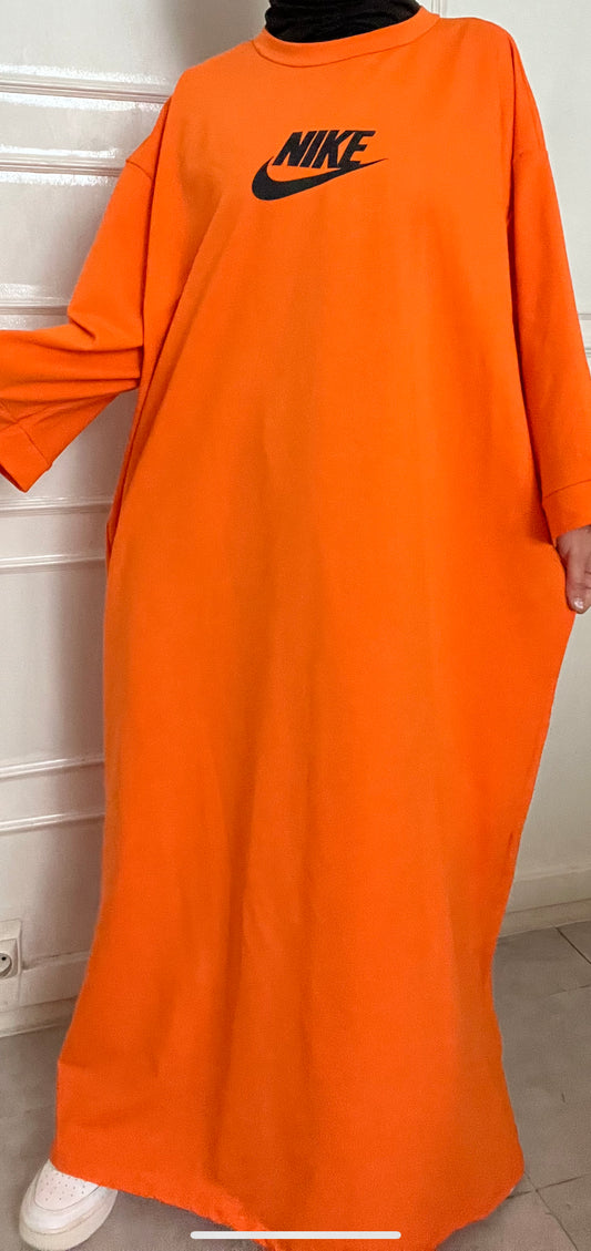 ORANGE TSHIRT DRESS