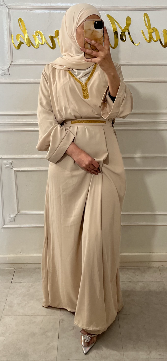 ABAYA NOUHA BEIGE