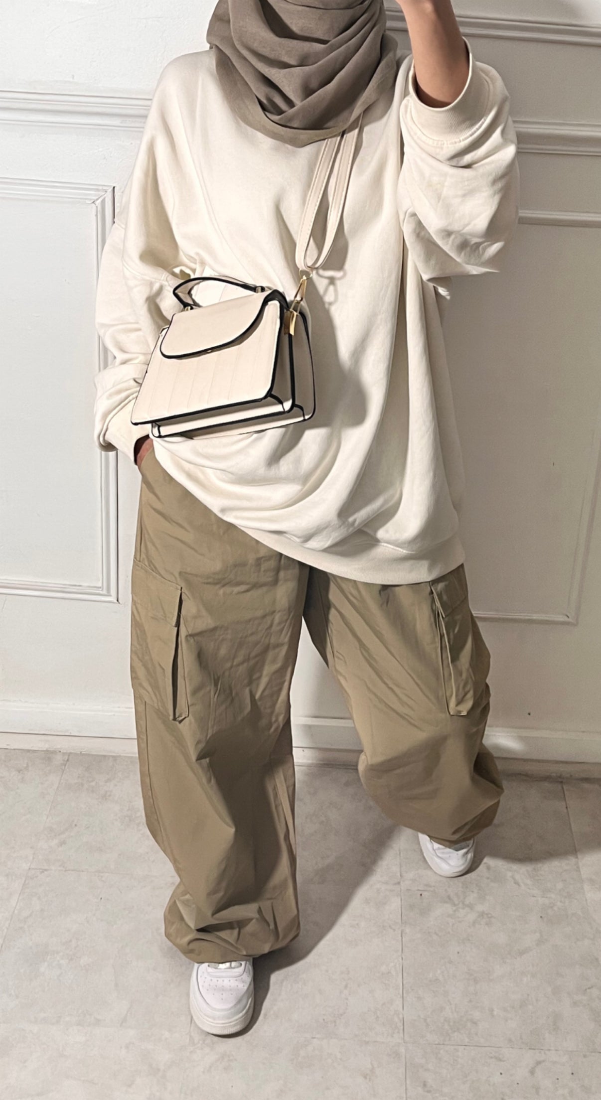 PARACHUTE TROUSERS taupe