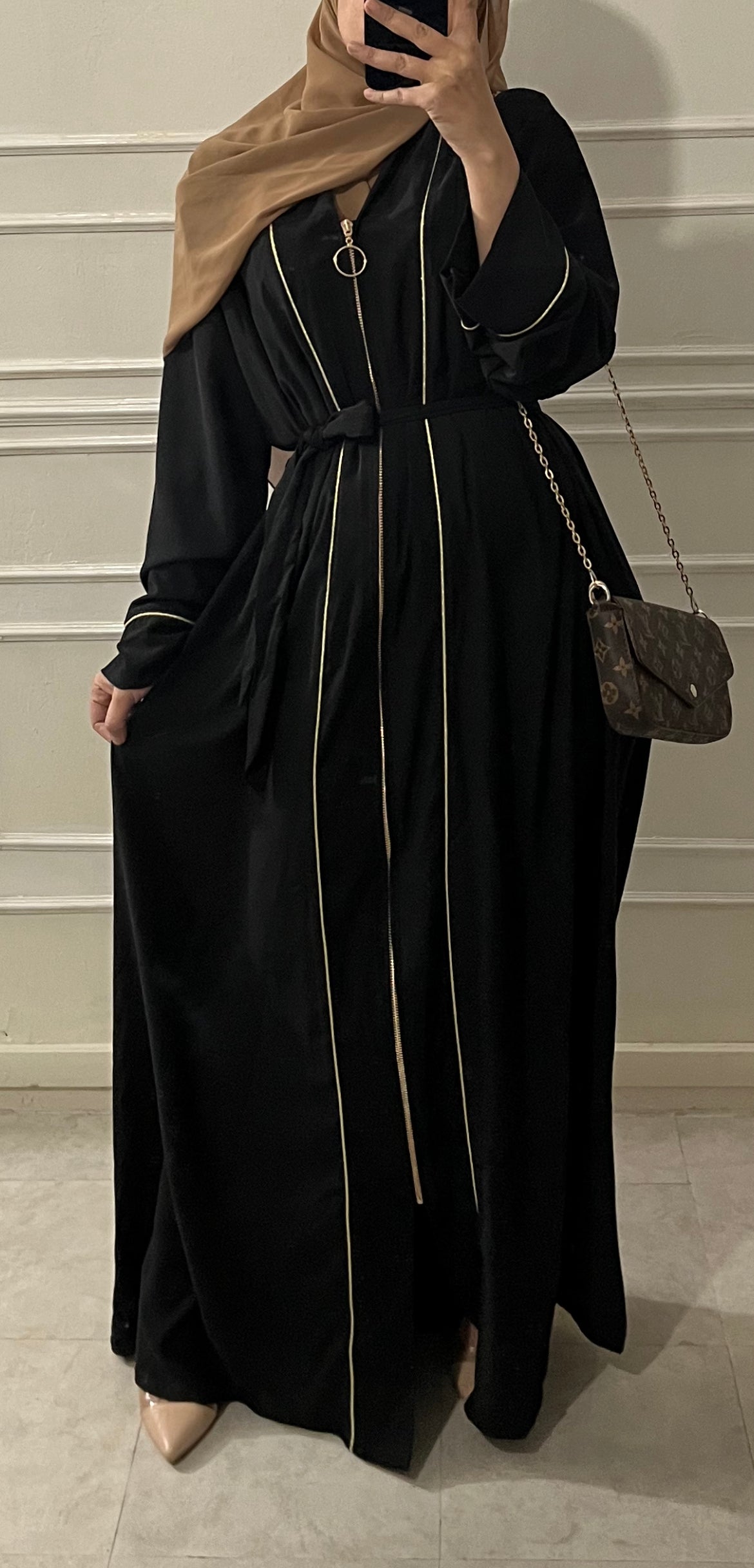 ABAYA MYRALE ZIP Noir