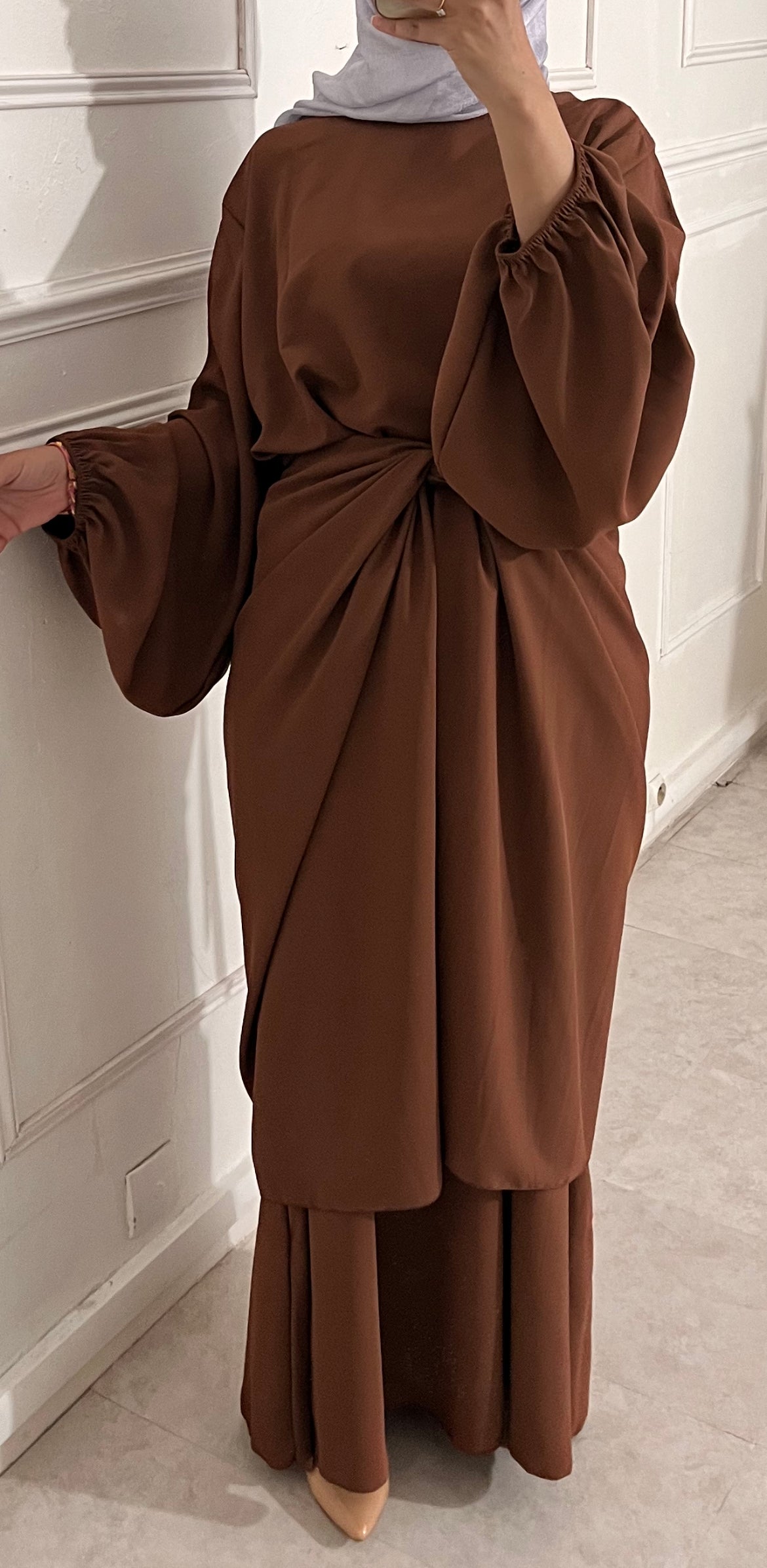 ABAYA DROOP CHOCO