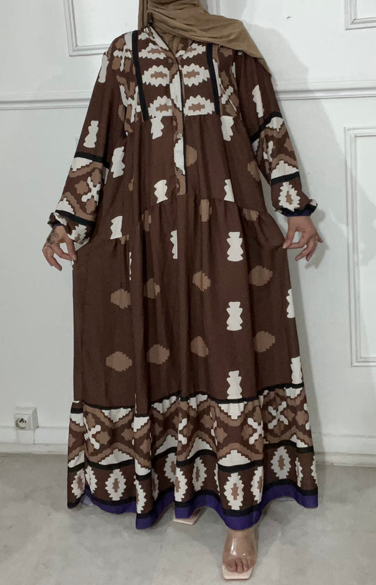 robe bohemienne choco