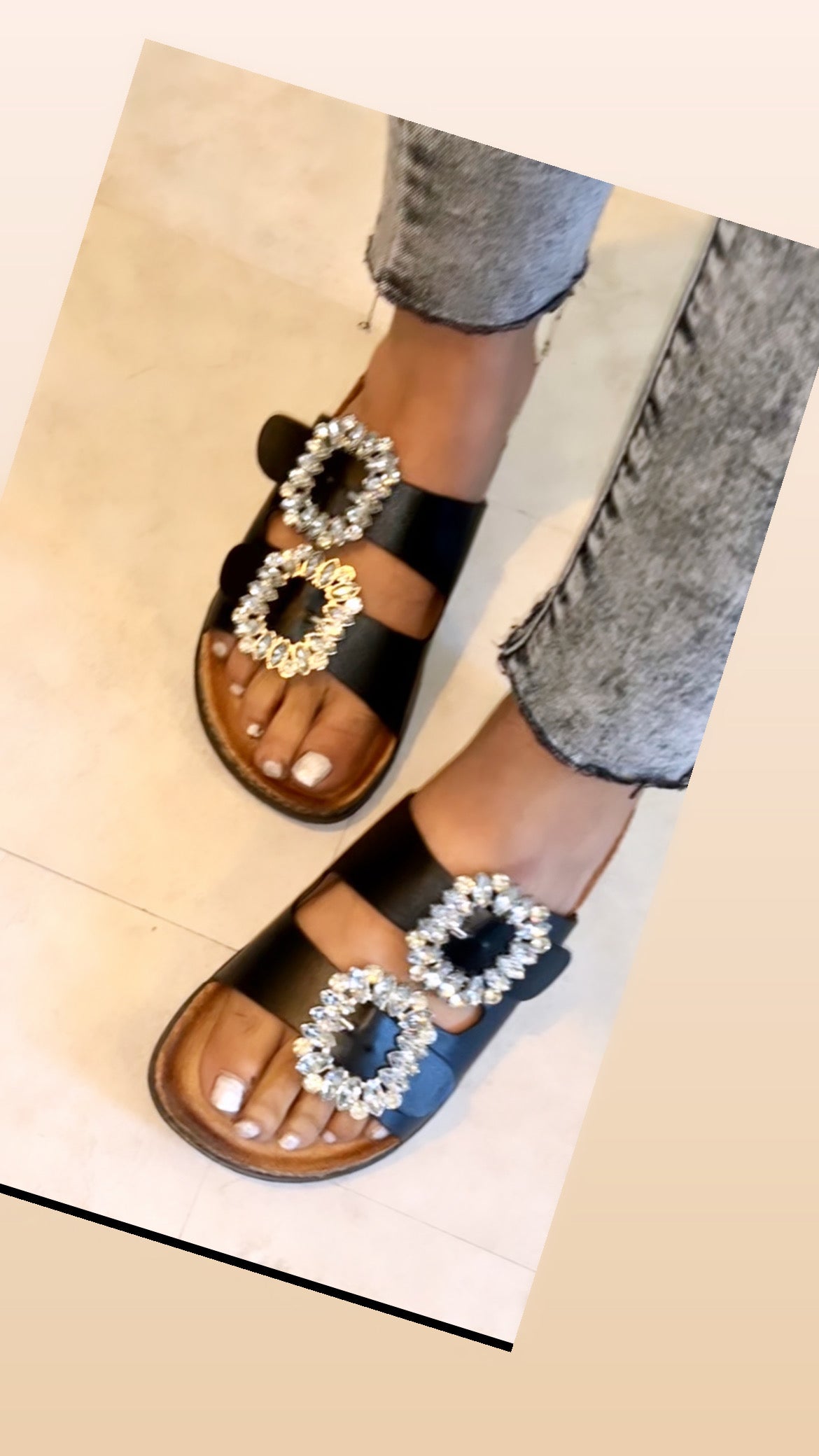 rhinestone mules