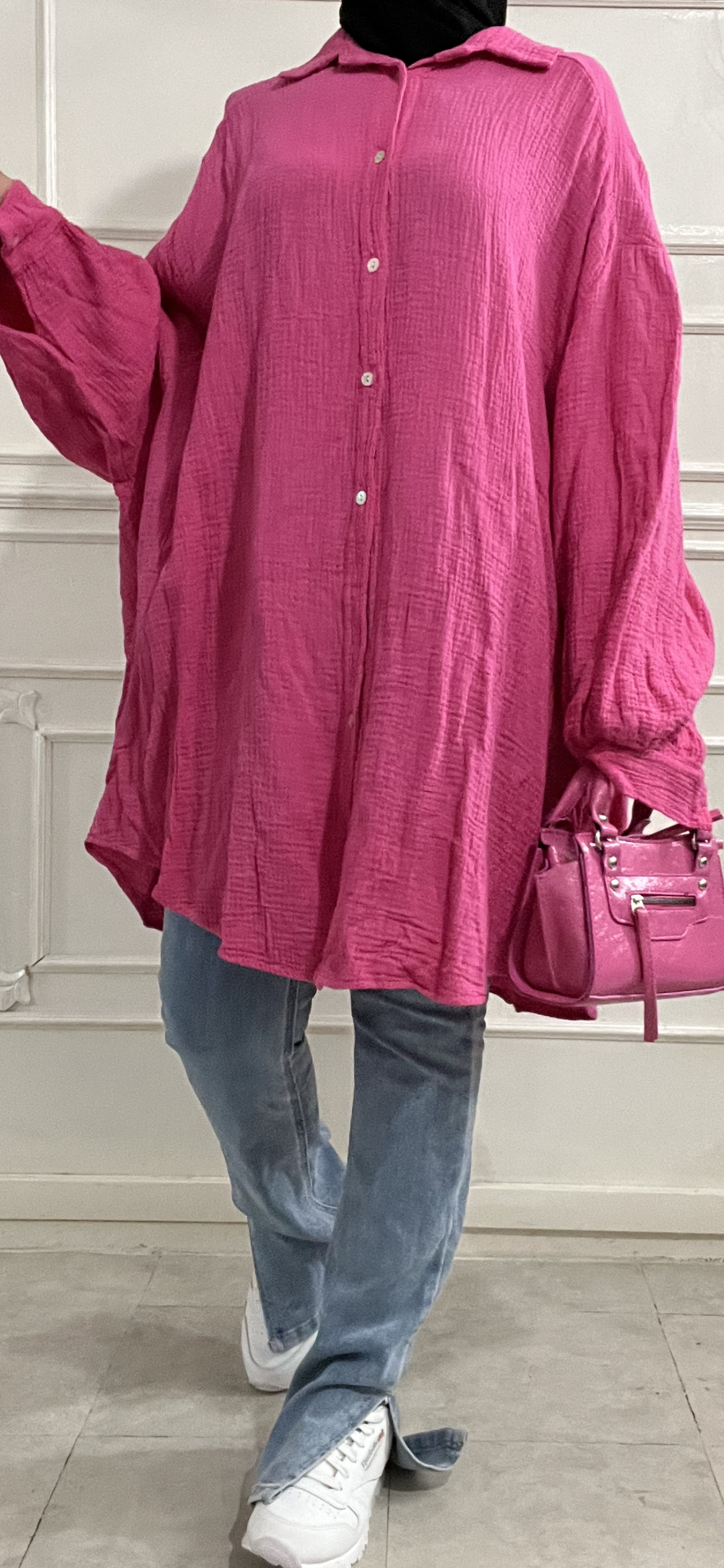 CHEMISE oversize  GAZ DE COTON