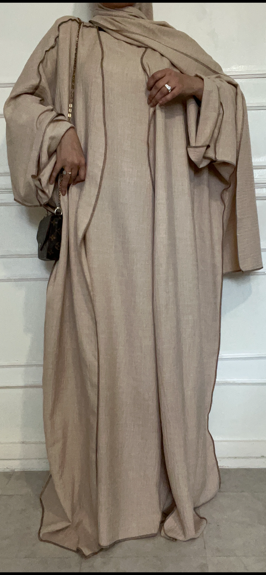 ABAYA QATAR 3 pieces BEIGE