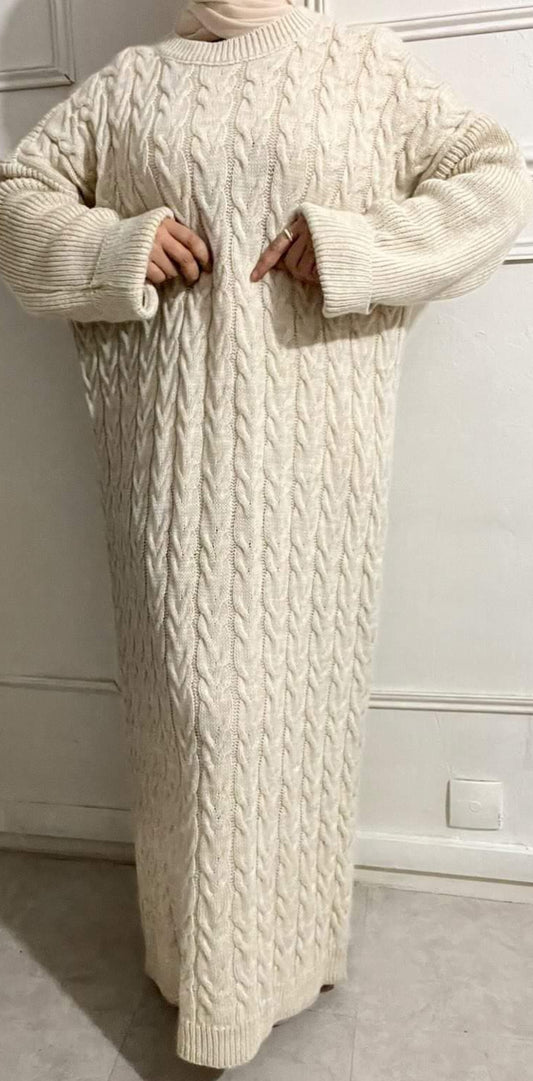 WAYNE BEIGE SWEATER DRESS