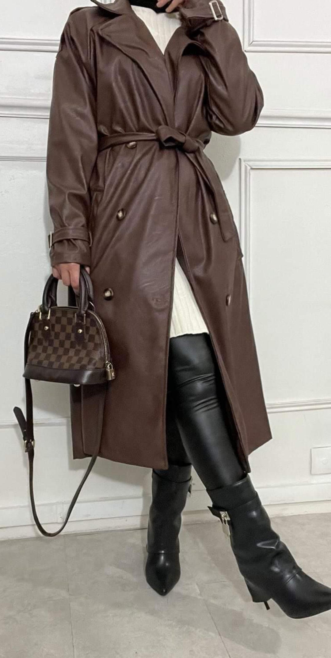 TRENCH COAT HALF chocolate