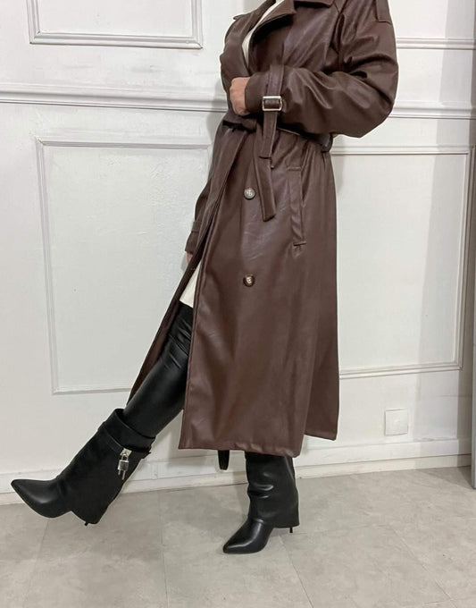 TRENCH COAT HALF chocolate