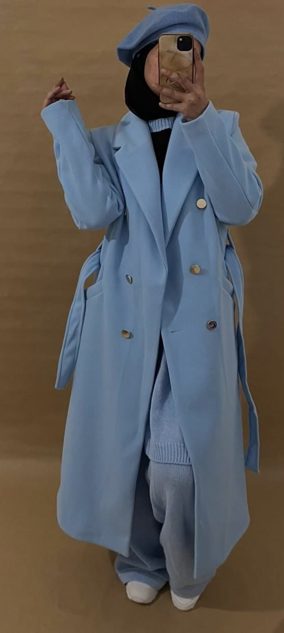 COAT RAYES BLEU